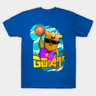 21 Greatest of All Time GOAT Cartoon Design T-Shirt